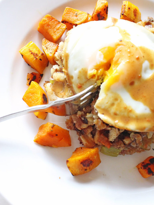 LEFTOVER THANKSGIVING STUFFING WAFFLES