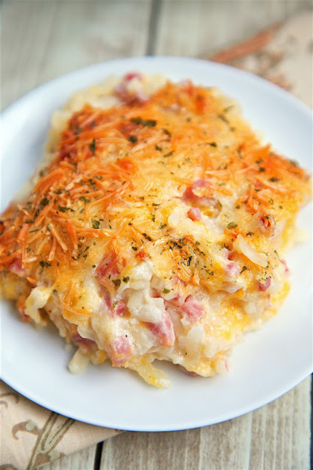 Ham & Cheese Hash Brown Casserole