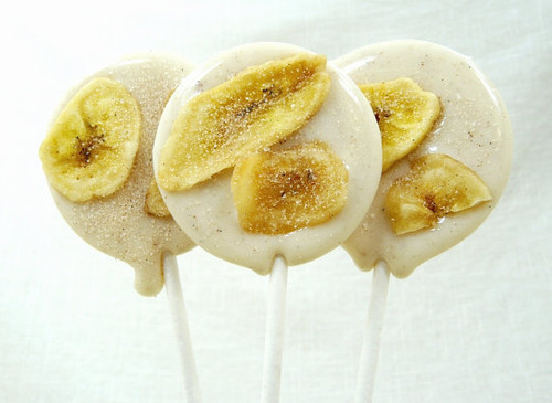 Butter Rum Caramelized Bananas Foster Lollipops - 7 Included