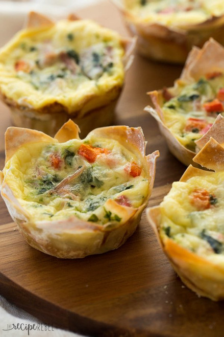 Mini Wonton Quiche