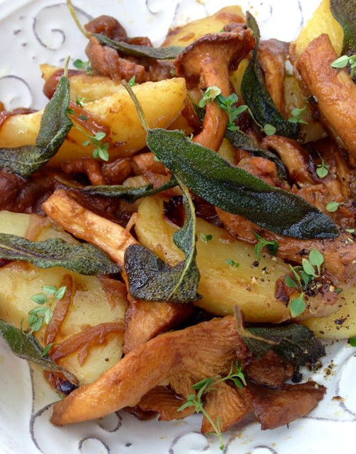 Chanterelle Mushrooms & Crispy Sage Potatoes