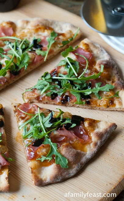Prosciutto and Fig Pizza with Arugula - (Free Recipe below)