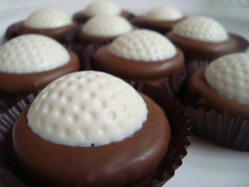 Milk Chocolate Dipped Oreo Cookies Golf Ball Chocolates - One Dozen