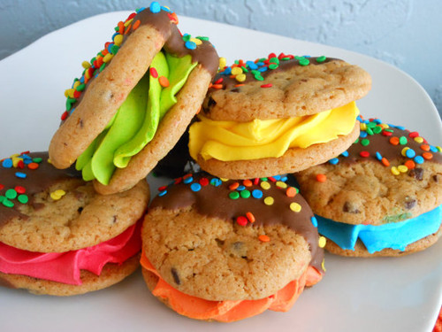 Chocolate Dipped Buttercream Chip Cookies - Four Included