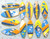 Surfboard Cookies - Many Designs Available - One Dozen