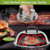 Smashed Burger Kit, Burger Press, 12 Inch Basting Cover, Grill Spatula, Spice Dredge Shaker and 2 Squeeze Bottles