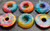 Vegan Rainbow Swirl Glazed Mini Doughnuts Donuts - 1 Dozen