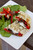 Grilled Portobello Mushroom, Roasted Red Pepper & Goat Cheese Wrap - (Free Recipe below)