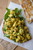 Curried Chicken w/ Cashews, Raisins on Toasted Tandoori Naan - (Free Recipe below)