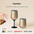 Huski Wine Tumbler 2.0 - Award-winning Design with Detachable Stem, Premium Stainless Steel Wine Glass with Lid - Black