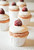 Snow Angel Cupcakes with Raspberries - One Dozen