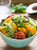AVOCADO PESTO PASTA SALAD WITH ROASTED SUMMER VEGETABLES - (Free Recipe below)