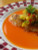 Potato Cascabel Crusted Halibut with Mango Carrot Broth and Mango Salsa - (Free Recipe below)