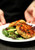 Salmon Cakes with Honey Mustard Vinaigrette - (Free Recipe below)