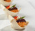 Roasted Red Pepper Hummus Swans - 50 pieces per tray