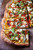 Spicy Salami Pizza with Fennel Seeds, Goat Cheese and Fresh Basil - (Free Recipe below)