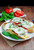 Open Face Chicken Caprese Sandwiches- (Free Recipe below)