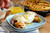 Egg and Ham Savory Waffle Stacks