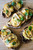 Caramalized Pear, Brie and Honey Tartines