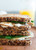 EGG, GREENS AND GOAT CHEESE BREAKFAST SANDWICH