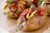 Grilled Vegetable and Smoked Chicken Sausage Stuffed Baked Potatoes