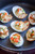 Lobster & Chives Deviled Eggs with Truffle Salt & Parmesan Crisp
