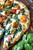 Garlic Roasted Tomato and Spinach Flatbread