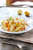 LIGHT LEMON GARLIC PASTA WITH SALMON