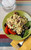 Curried Chicken Salad with Grapes and Slivered Almonds