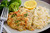 BAKED PARMESAN CRUSTED TILAPIA WITH RICE PILAF AND BROCCOLI