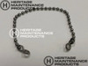 CL 52206 Solution / Recovery Tank Lid Chain for Clarke American Lincoln Floor Scrubbers. This twin eyelet metal chain is responsible for helping retain the solution and recovery tank lids to the unit.  Priced Each. Replaces American Lincoln 52206A. Our Part Number CL 52206A