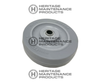WI 86011020 / 89202 3" Diameter Cushion Wheel for Windsor Floor Scrubbers.