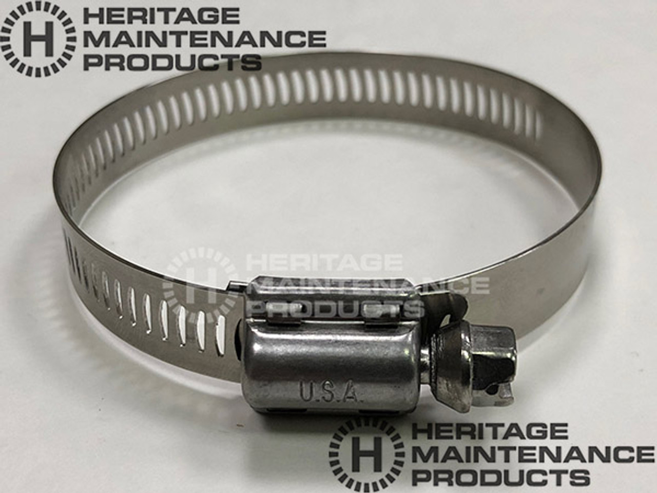 PB 3300336 2-1/2" Stainless Steel Hose Clamp for Minuteman Power Boss Sweepers