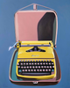 Jessica Brilli, Supermetall Typewriter, 60" x 48", Acrylic and oil on canvas, 2021