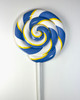 Nina Jun, Orbit Blue Lollipop, 2023, Glazed Ceramic, 20 x 19 x 4 inches