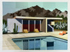 Andy Burgess, Palm Springs – Under the Mountains, Screenprint by Andy Burgess, 15/22, 27 ½” x 33”, frame size 32 ½” x 37 ½” , 2024,