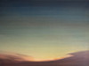 Brighton Smith Joyous and Clear contemporary abstract painting with luminous green blue and violet horizon atmospheric composition