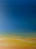 Brighton Smith Blithe Spirit contemporary abstract painting with deep blue sky gradient and warm golden horizon atmospheric artwork