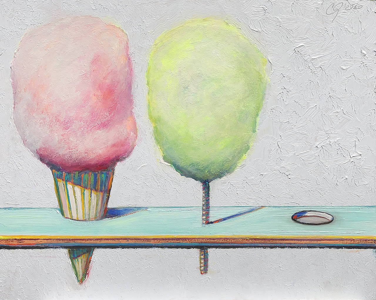 Pink and Green Cotton Candy by Clay Vorhes | Skidmore Contemporay Art