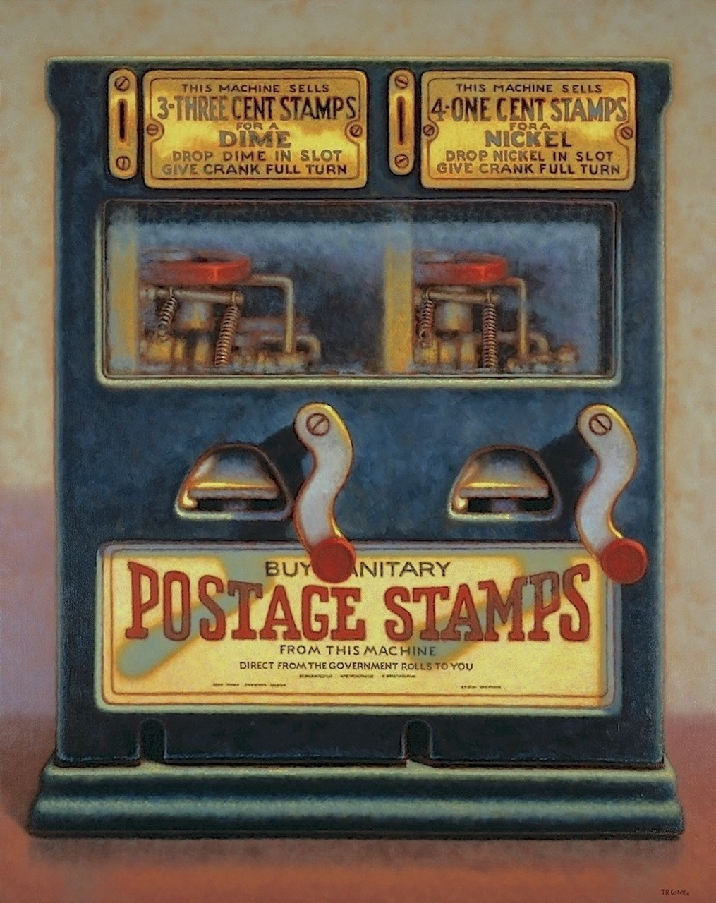 TR Colletta, Profit, 2005, oil on linen, 60 x 48, hyperrealist oil painting at Skidmore Contemporary Art