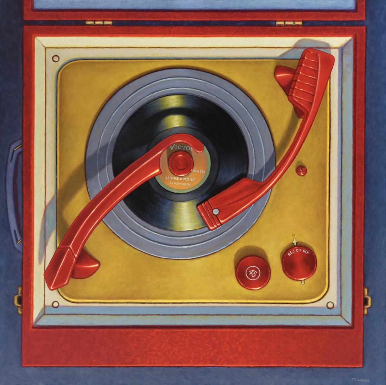 TR Colletta, As Time Goes By, 2025, oil on linen, 50” x 50” hyperrealist oil painting at Skidmore Contemporary Art