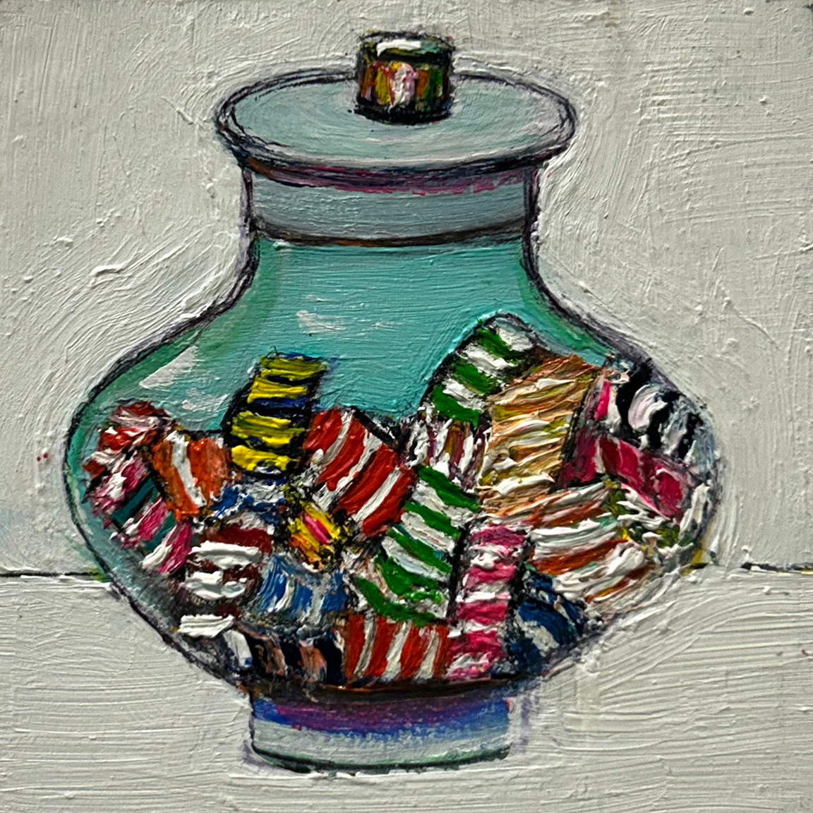 Clay Vorhes, 150 Studies, 4 x 4, 150, study 129