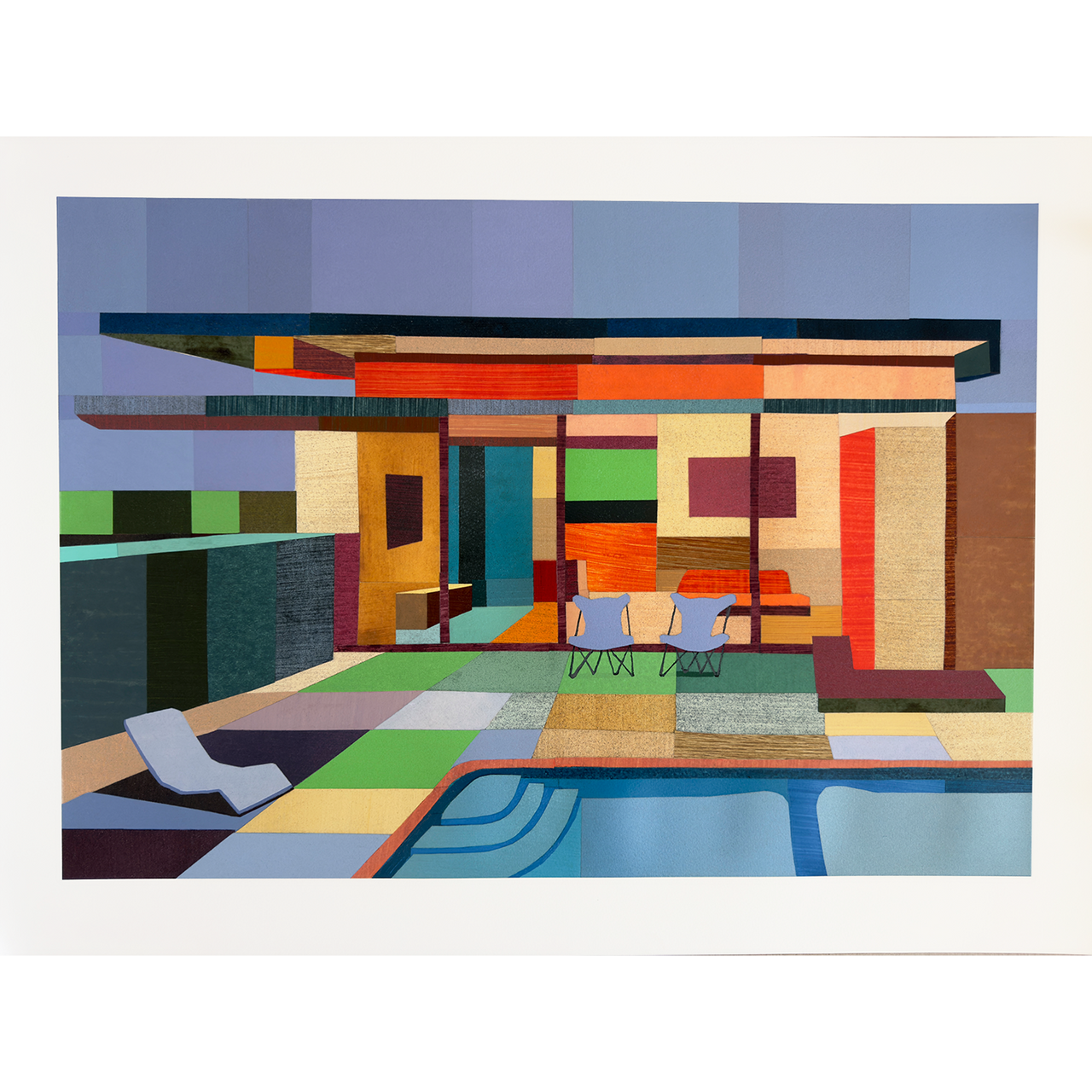 Andy Burgess, Wexler Steel House, Screenprint, print 11 of 22, created in 2025
