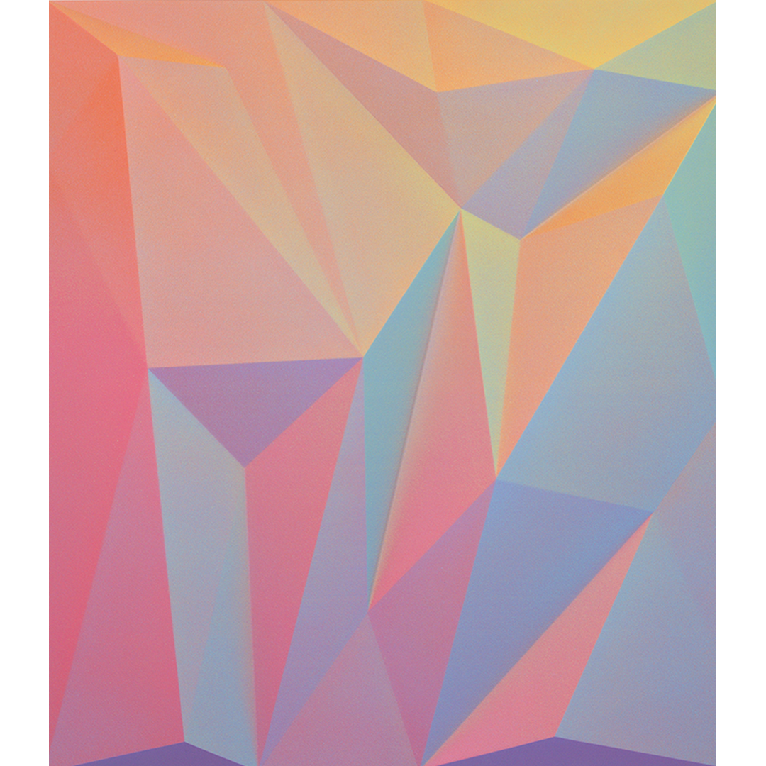 Discover Gamut Relief CV, a contemporary relief artwork by Will Penny featuring layered geometric forms and luminous pastel color.