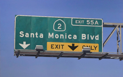 view Santa Monica Blvd Exit Only