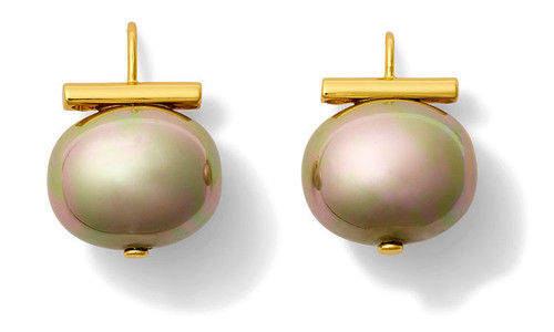 view Pebble Pearl Earrings in Biscuit