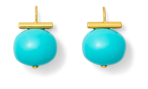 view Pebble Pearl Earrings in Turquoise