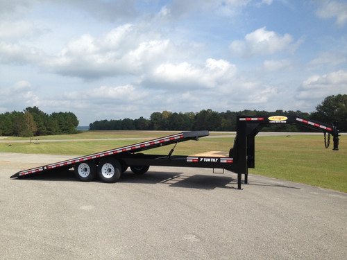 7-Ton Gooseneck Deckover Partial Tilt Trailer