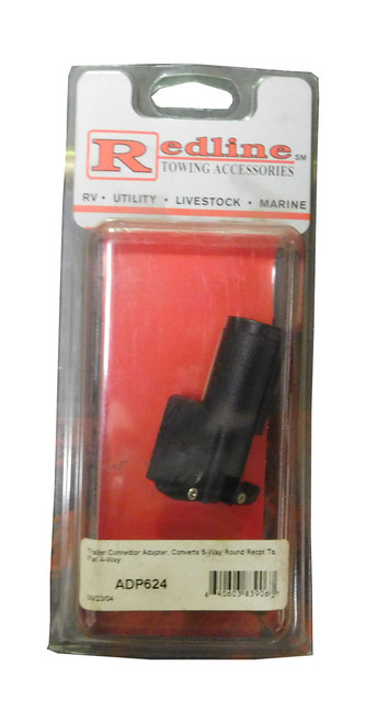 CLEARANCE: 6-Pin Round to 4-Pin Flat Trailer Electrical Adapter 