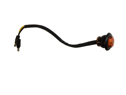 Amber Bullet Style Marker Light with Grommet and Pigtail
